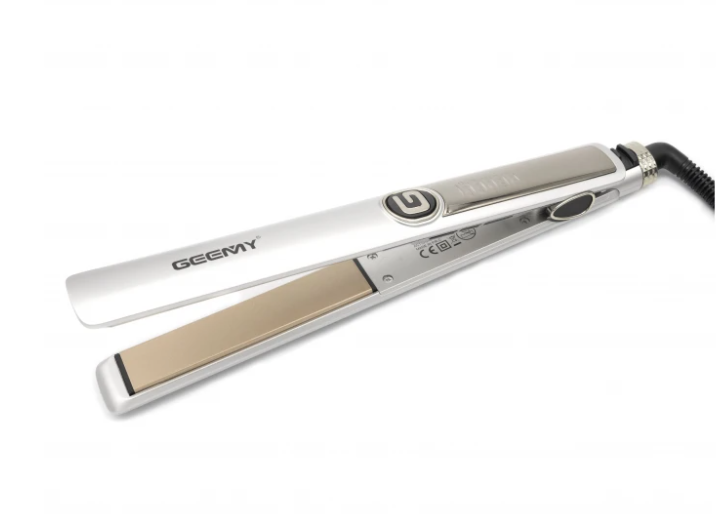 

Плойка утюжок выпрямитель для волос Geemy GM 416, серебристый