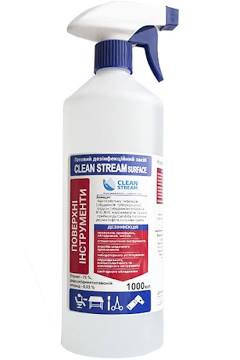 

Дезинфицирующее средство «CLEAN STREAM» для поверхностей и инструментов (флакон 1л з триггером)