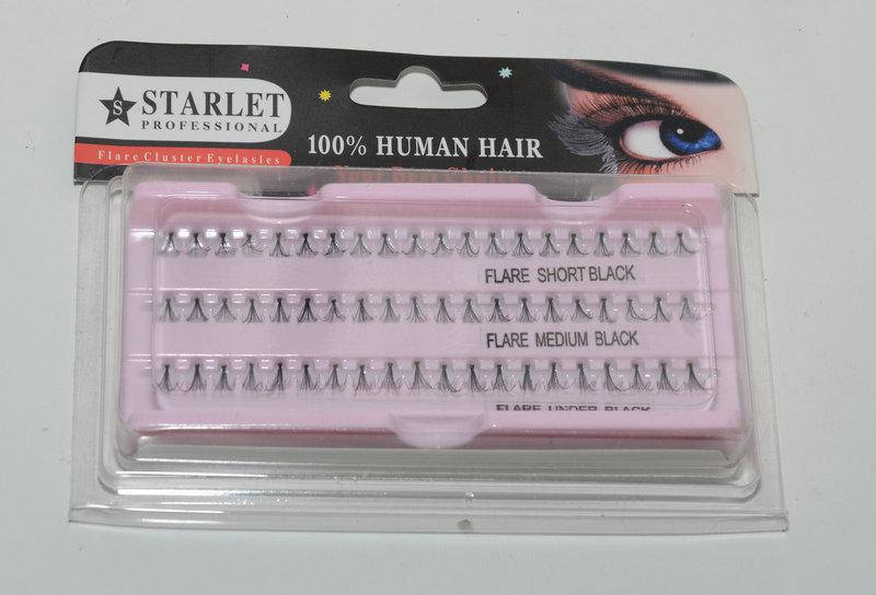 

Ресницы пучками для наращивания (черные; длина 8-10-12 mm; 60 пучков) Starlet Professional, Черный