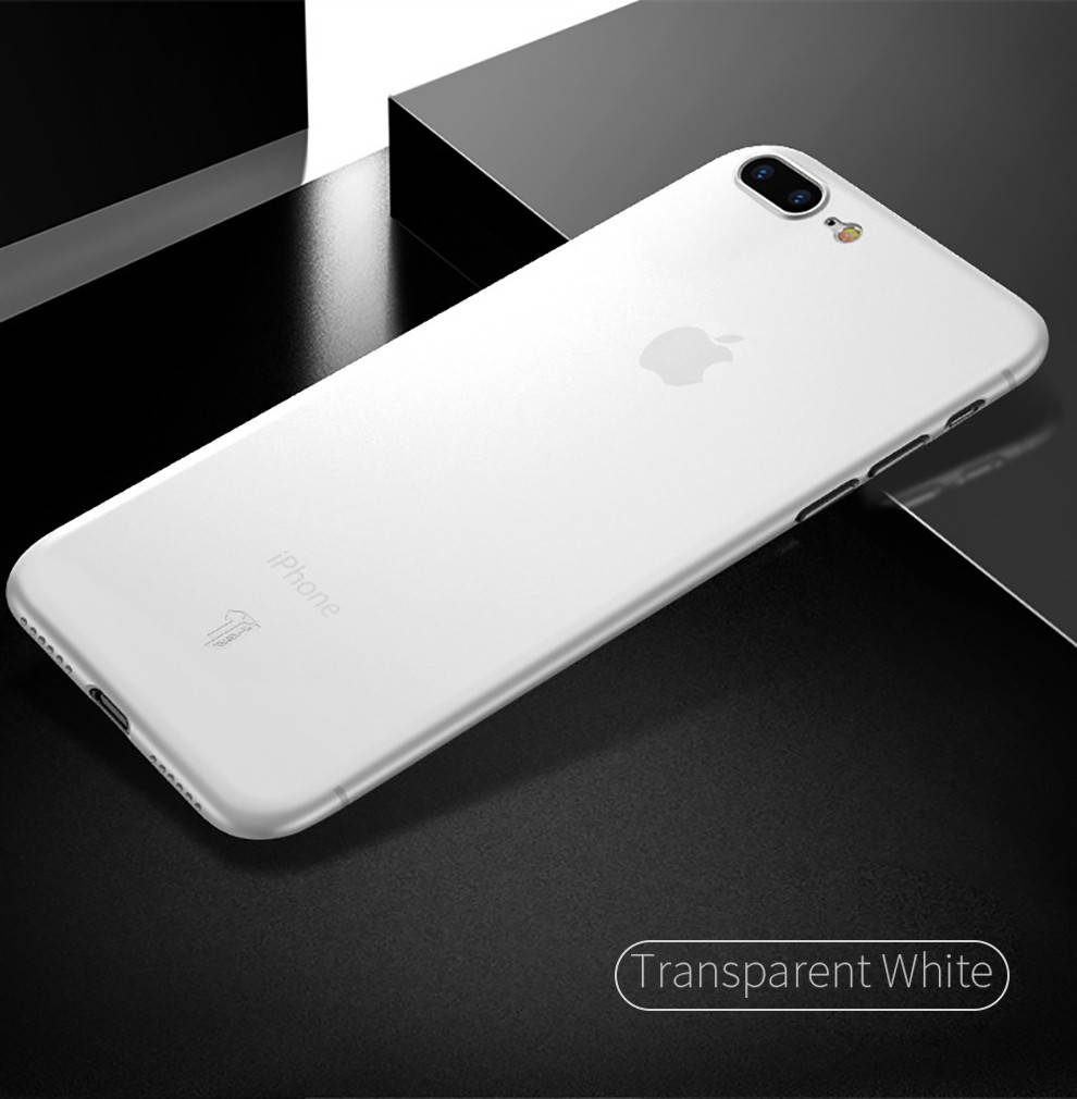 

Ультратонкий чехол для iPhone 7 8 Plus Белый матовый пластик