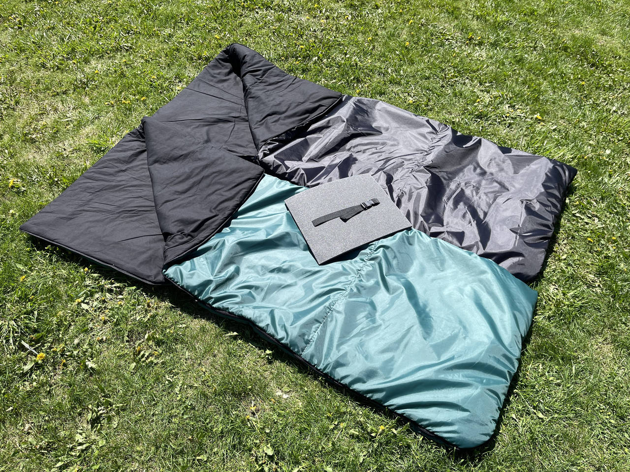 

Спальный мешок (спальник) одеяло летний (лето) с сидушкой VMSport (sp-016), Черный