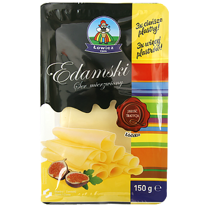 

Сир нарізка Ловіч едем гофрований Lowicz edamski mierzwiony 150g 10шт/ящ (Код : 00-00011958)