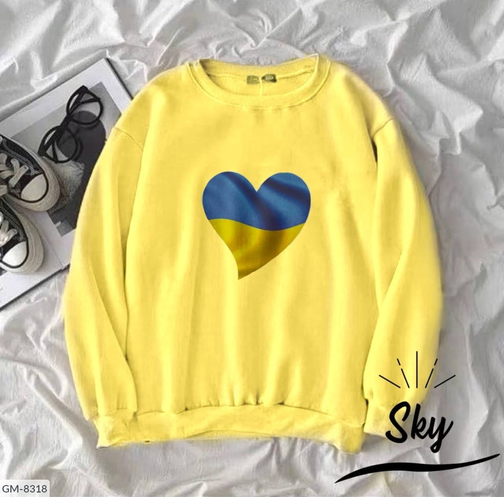 

Модные женские кофты свитшоты с украинской символикой "Украина в сердце" патриотические арт 722