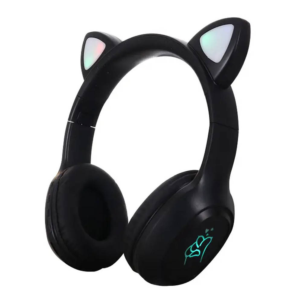 

Беспроводные Bluetooth наушники с кошачьими ушками и подсветкой CATear P58M LED Черный