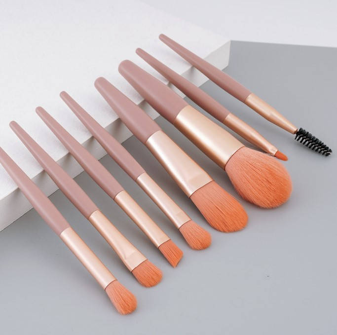 

Набор кистей для макияжа міні в дорогу Trevel set orange 8 шт