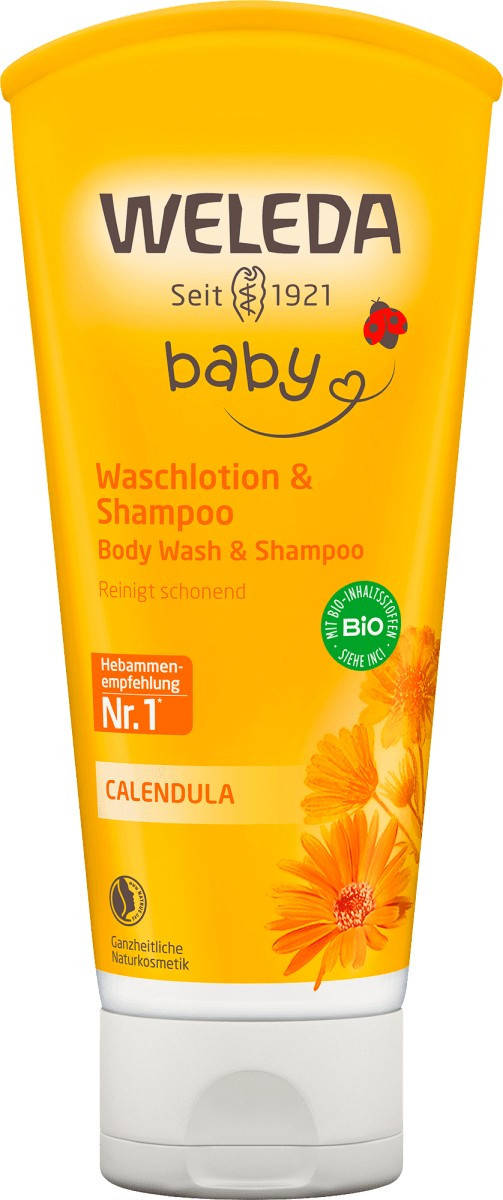 

Детский лосьон для мытья и шампунь Calendula Weleda, 200 мл (Германия)
