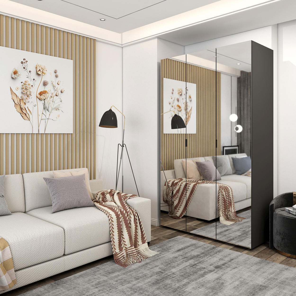 Комплект Doros Гелар Графіт 3 Дзеркала 117х49.5х203.4 (42002167)