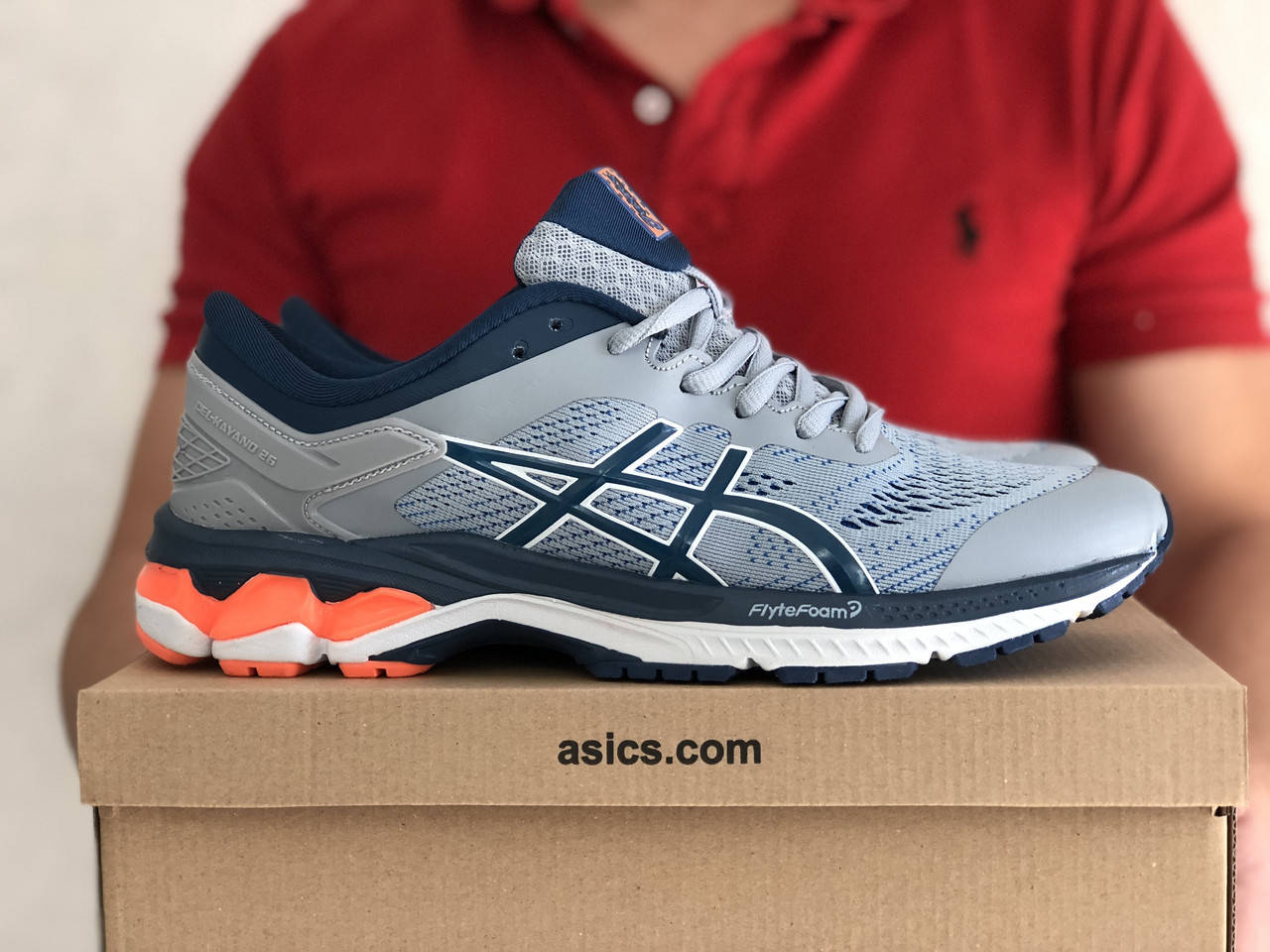 

Мужские кроссовки Asics Gel-Kayano 25 светло серые 43, Серый