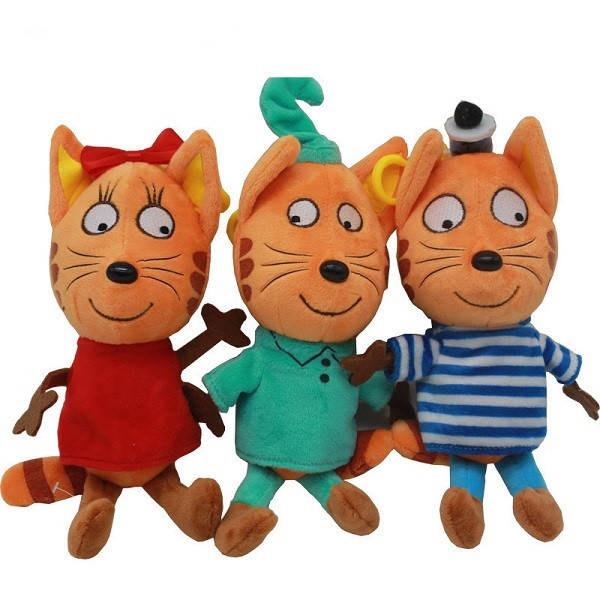

Набор мягких игрушек Сонечко Три Кота (Коржик, Карамелька, Компот) 17см