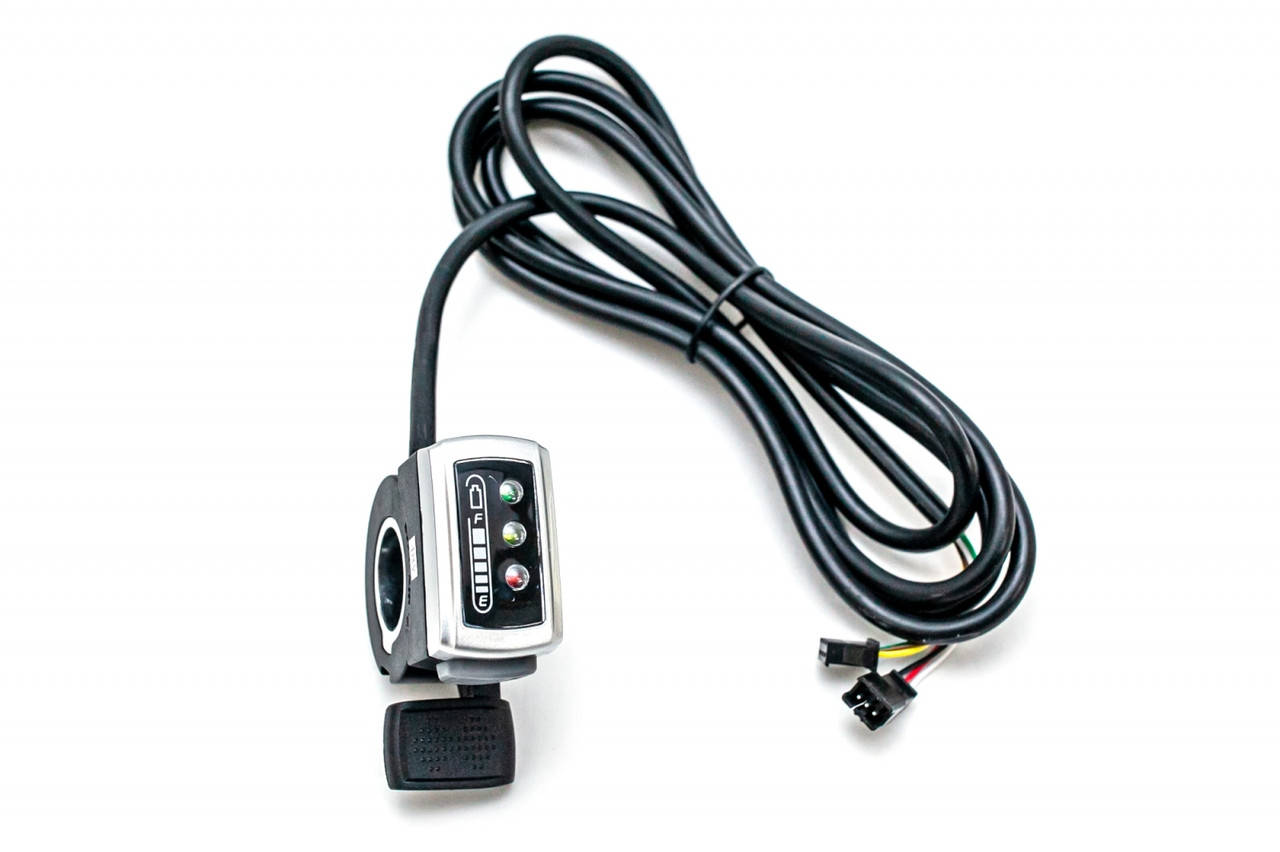 

Ручка газа для электровелосипеда, правая GP 106DX, c индикацией заряда, 48В