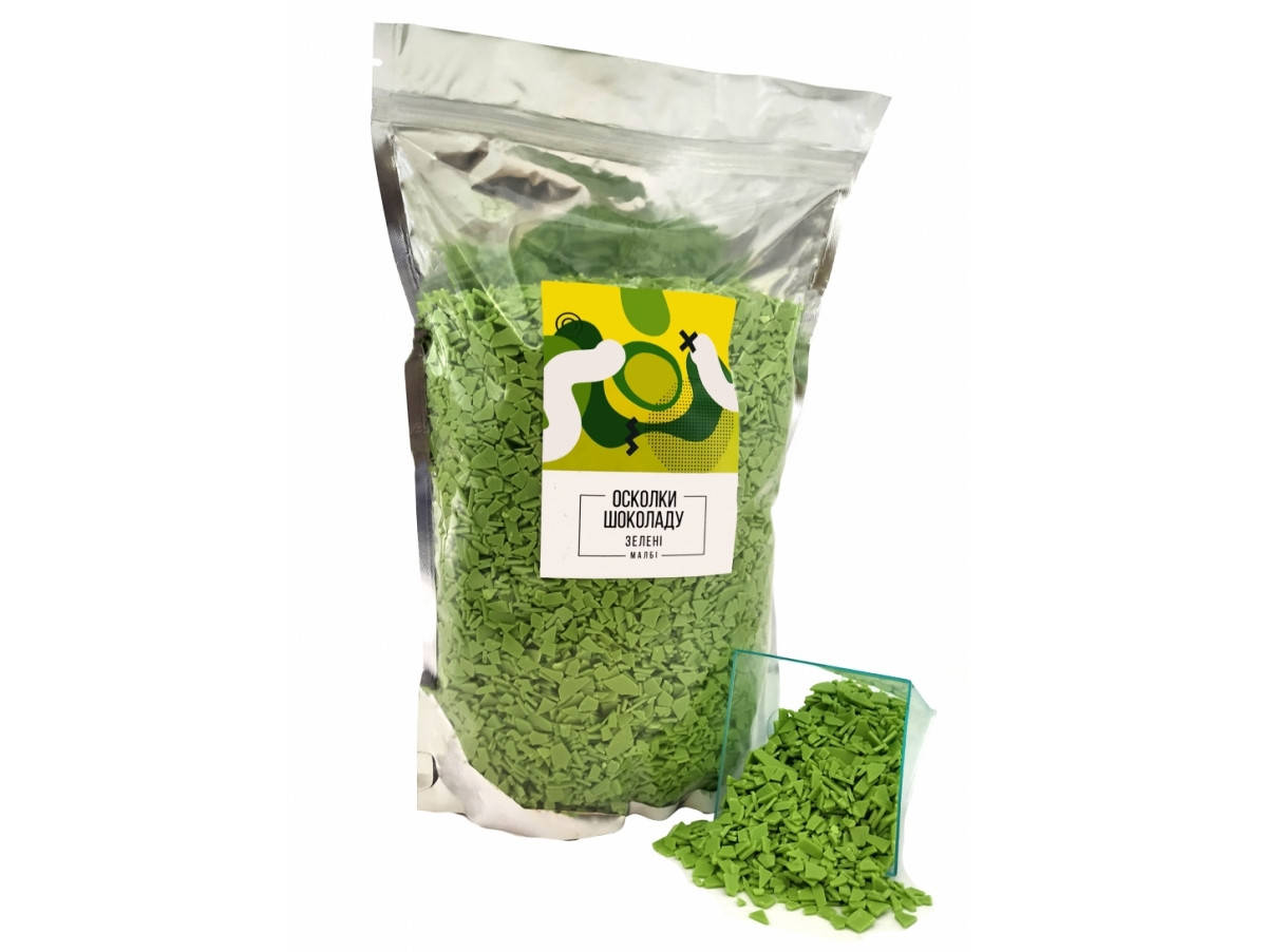 

Осколки шоколада (Шоколадная глазурь) зеленые 5 кг, Зелёный