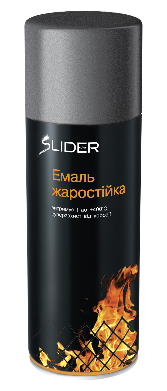 

Краска термостойкая (жаростойкая) серебристая SLIDER 400мл аэрозоль