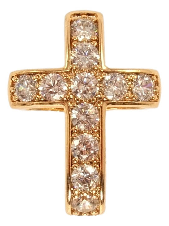 

Кулон Xuping Позолота 18K "Объемный Крест с инкрустацией цирконием"