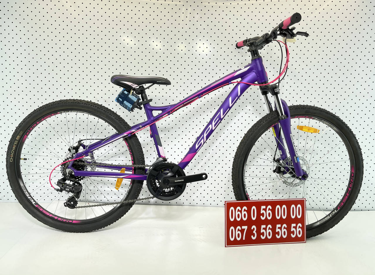 

Спортивный велосипед 26 Spelli SX-3200 disk 15" (2020г), Фиолетовый