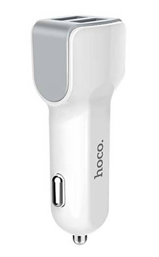 

Автомобильное зарядное от прикуривателя Hoco Z23 2 USB 2.4A White