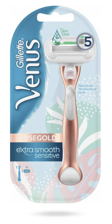 

Станок для бритья женский Venus RoseGold Extra Smooth с 1 сменным картриджем