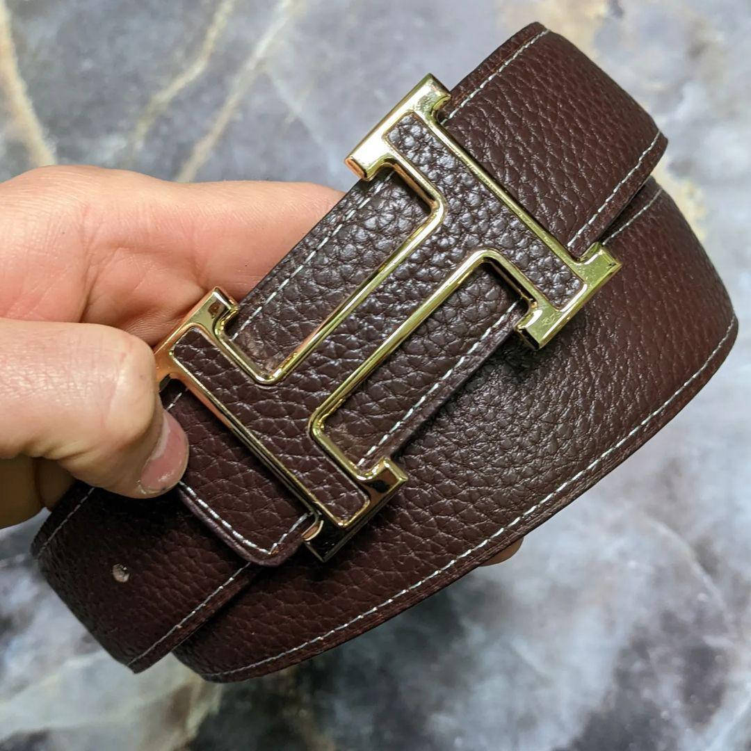 

Мужской кожаный ремень качества ЛЮКС Hermes, стильный ремень натуральная кожа