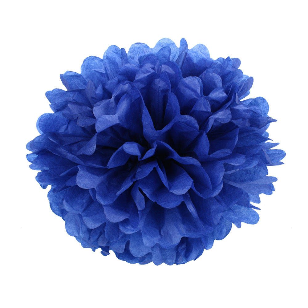 

Помпон из бумаги 35 см. синий