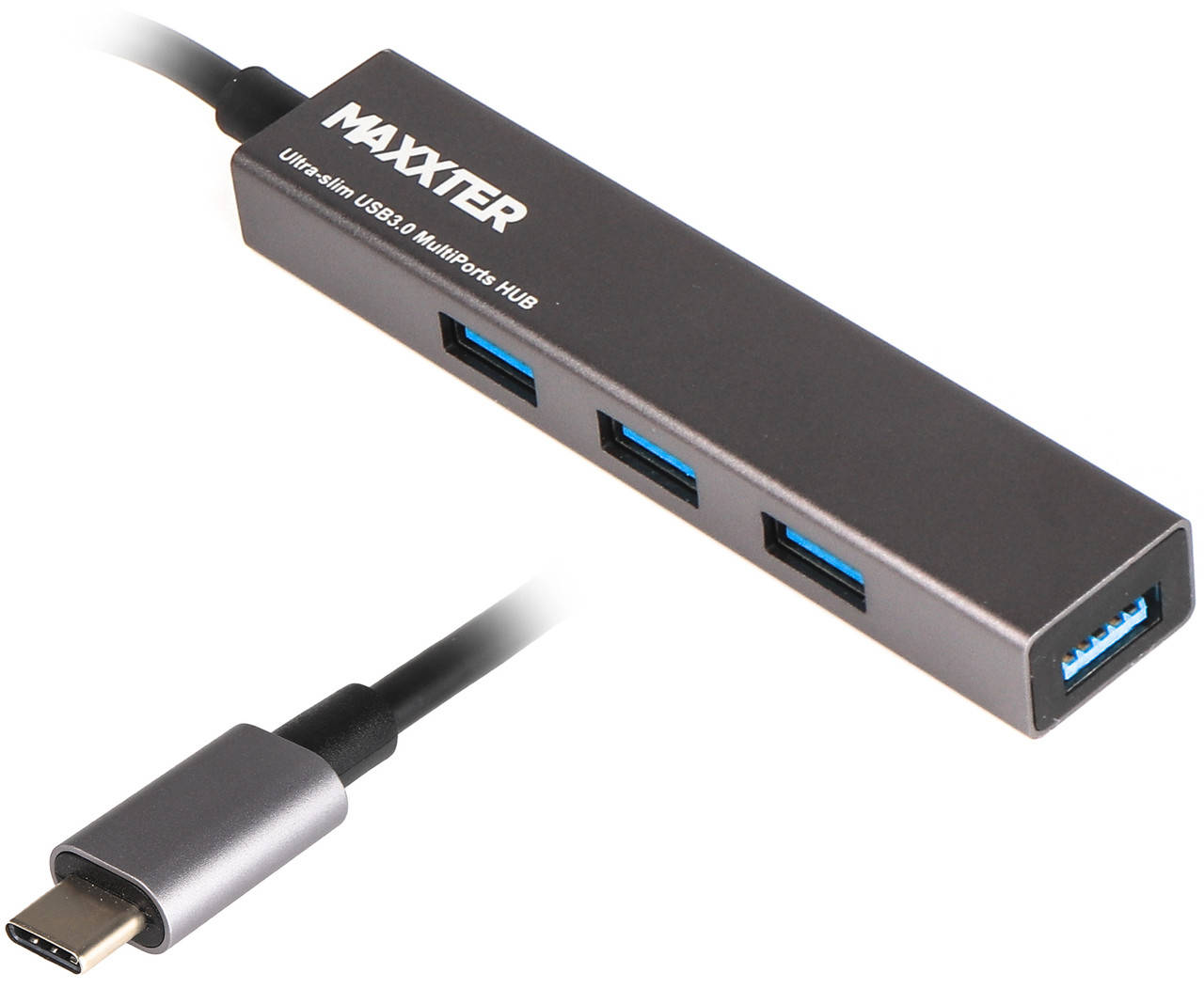 

Комутатор Hub USB Type-C 4port Maxxter (HU3C-4P-02) USB 3.0