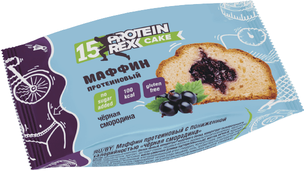 

Протеиновый маффин ProteinRex Чёрная Смородина (40 грамм)