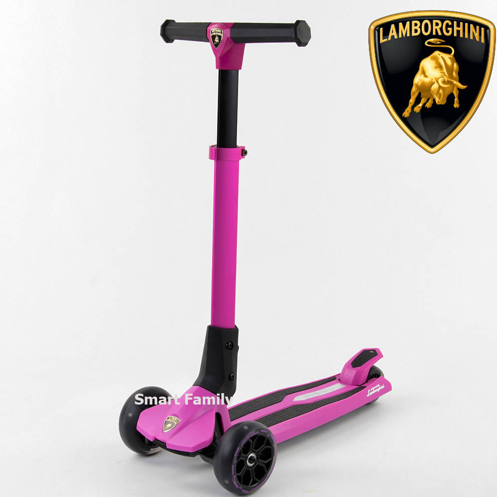 

Самокат Lamborghini (лицензия) трехколесный детский LB-30400 Розовый, складной