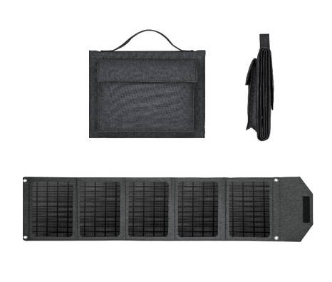 

Портативная складная солнечная панель 30W T23AT2P 2xUSB (PD) (Серый)