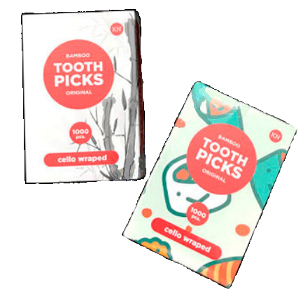 

Зубочистки бамбуковые в индивидуальной упаковке К-Tooth Picks, 1000 шт
