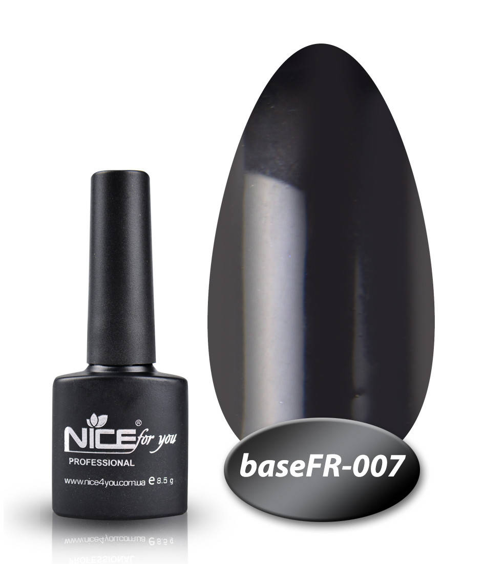 

Камуфлирующая база Base для ногтей FR -007 Nice for you черная 8,5 мл