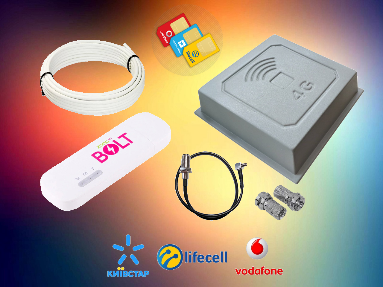 

WiFi роутер Huawei E8372h-153 КОМПЛЕКТ с панельной антенной КВАДРАТ 17 dBi 3G 4G LTE Bolt e8372 900МГц Band8