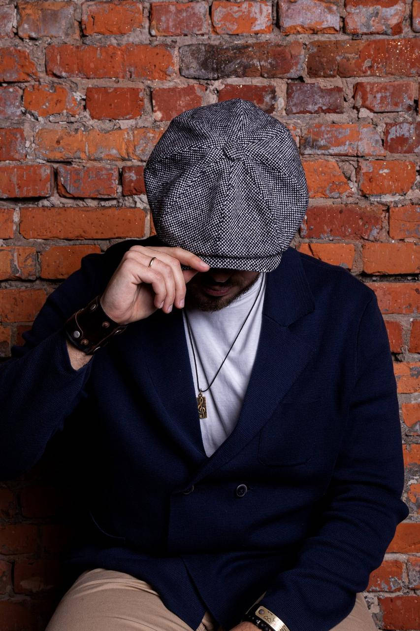 

Кепка Восьмиклинка "Шелби", хулиганка, Острые козырьки (51-64), Серый