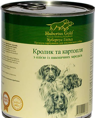

Влажный корм для собак Hubertus Gold Кролик и картофель 800 г
