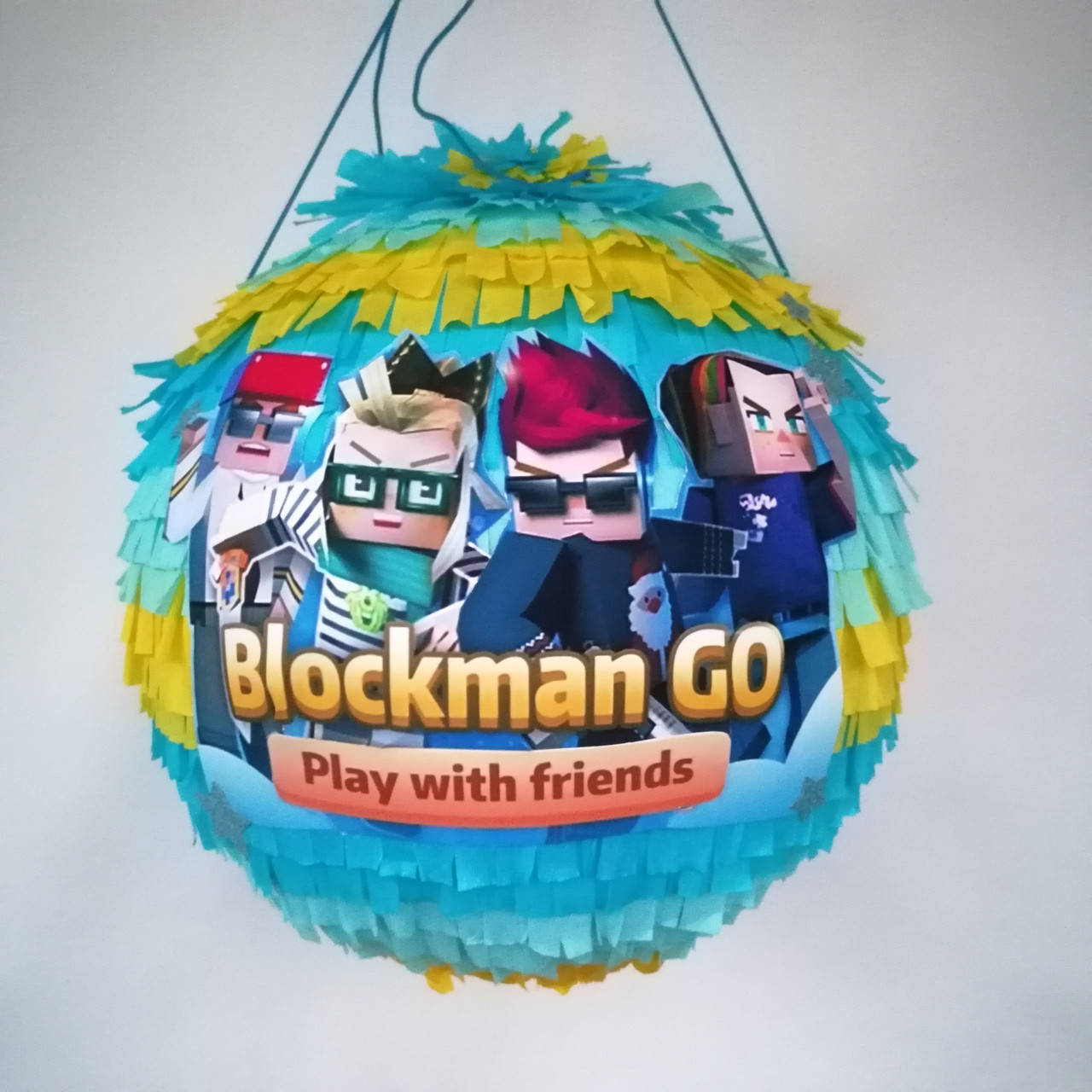 

Пиньята блокмен гоу го майнкрафт пината на день рождения бумажная для праздника пиньята шар 88-90см обхват