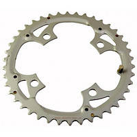 

Звезда шатуна 48Т Стальная на Байк под 4 крепления (BCD-104mm), серебристая