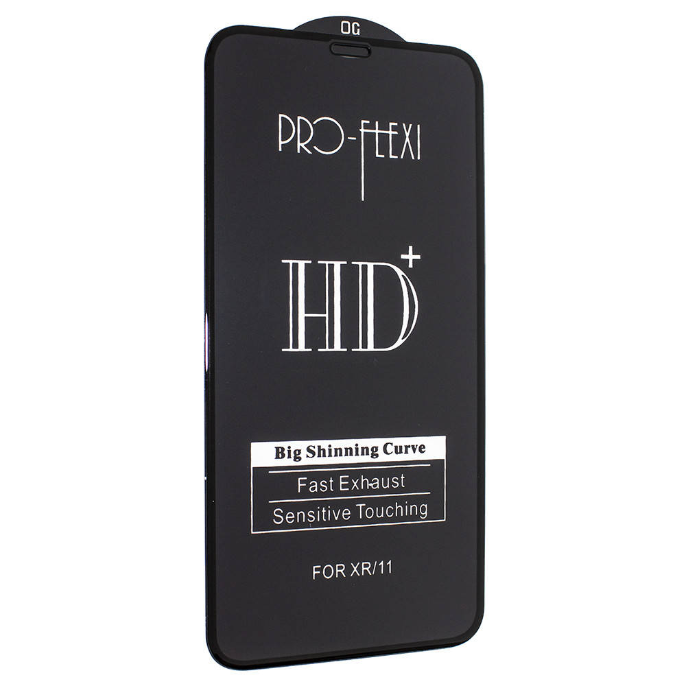 

Стекло HD+ iPhone XR черный - PRO-FLEXI защитное, premium