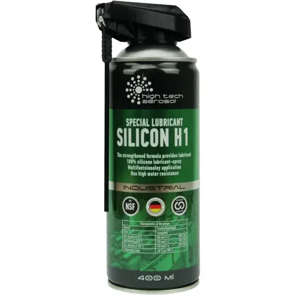 

Многоцелевая силиконовая смазка с пищевым допуском High Tech Aerosol HTA SILICON H1 SPRAY INDUSTRIAL