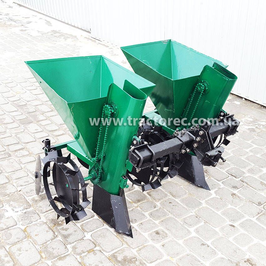 

Картофелесажалка двухрядная ЖМЕРИНКА для мототрактора, мотоблока, РЕГУЛИРУЕМАЯ, УСИЛЕННАЯ СЦЕПКА!