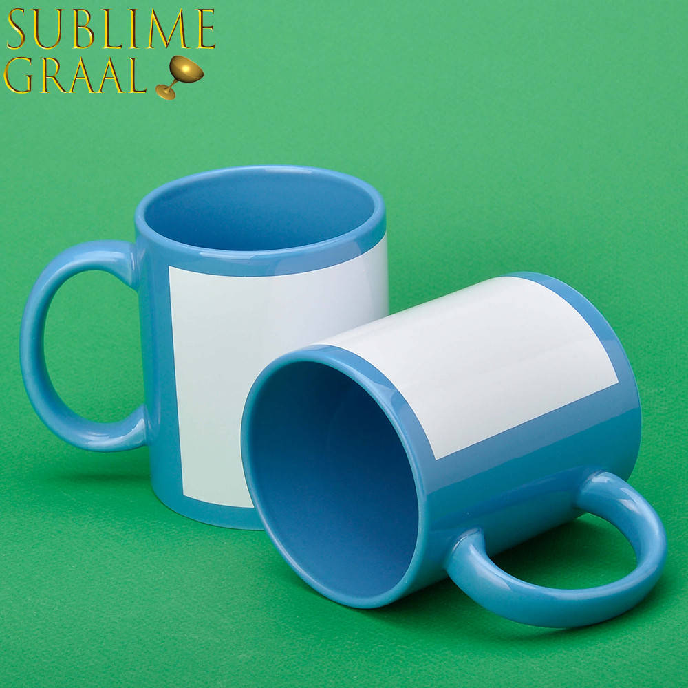 

Чашка Голубая цветная с полем для сублимации