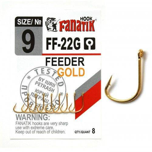 

Крючок одинарный Fanatik FEEDER GOLD FF-22G №9 (8шт)