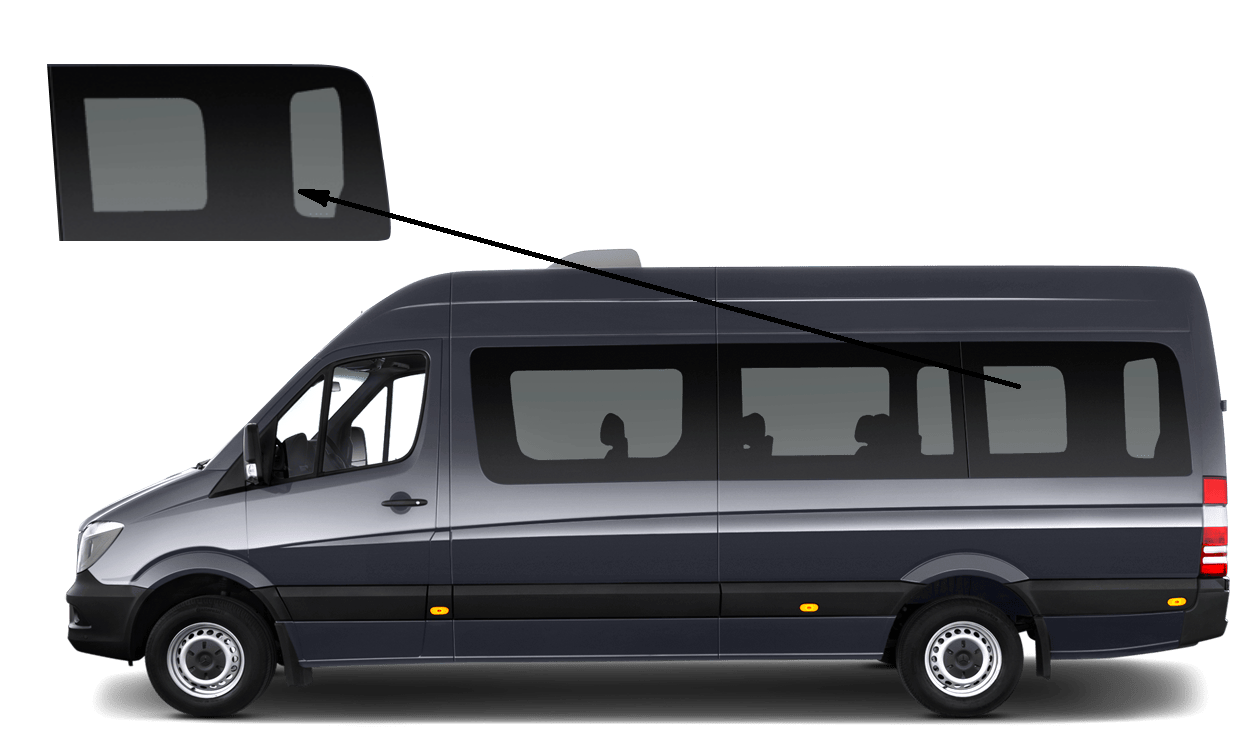 

Боковое стекло длинная база заднее левое Mercedes Sprinter 2006-2018
