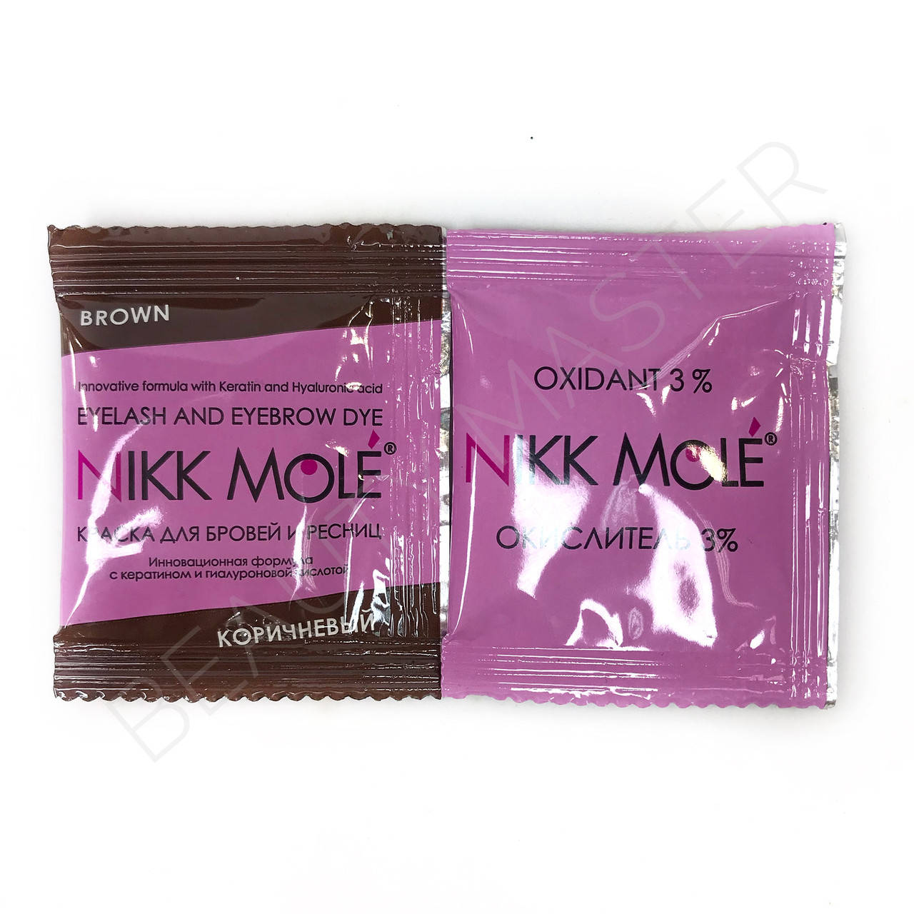 

NIKK MOLE САШЕ КРАСКА+ОКИСЛИТЕЛЬ КОРИЧНЕВАЯ ДЛЯ ДЛЯ БРОВЕЙ И РЕСНИЦ