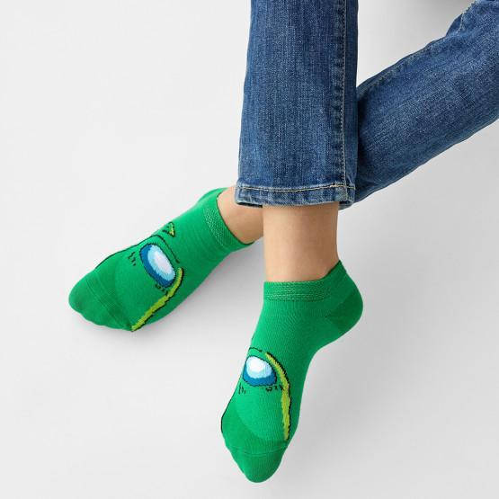 

Детские носки следы Амонг зеленый. Размер 20-22, Зелёный