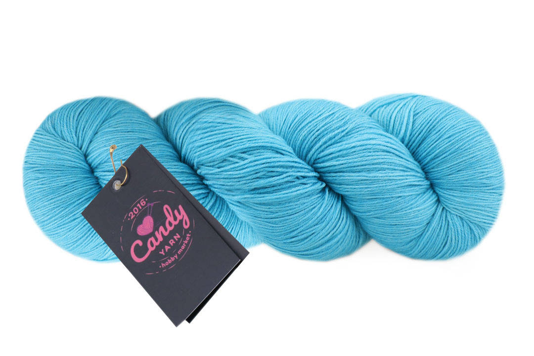 

Candу-Yarn Merino Wool, Аква неон №102, Голубой