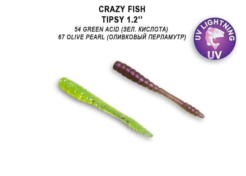 

Съедобный силикон Crazy Fish Tipsy 1,2" 69-30-54/67-6 кальмар