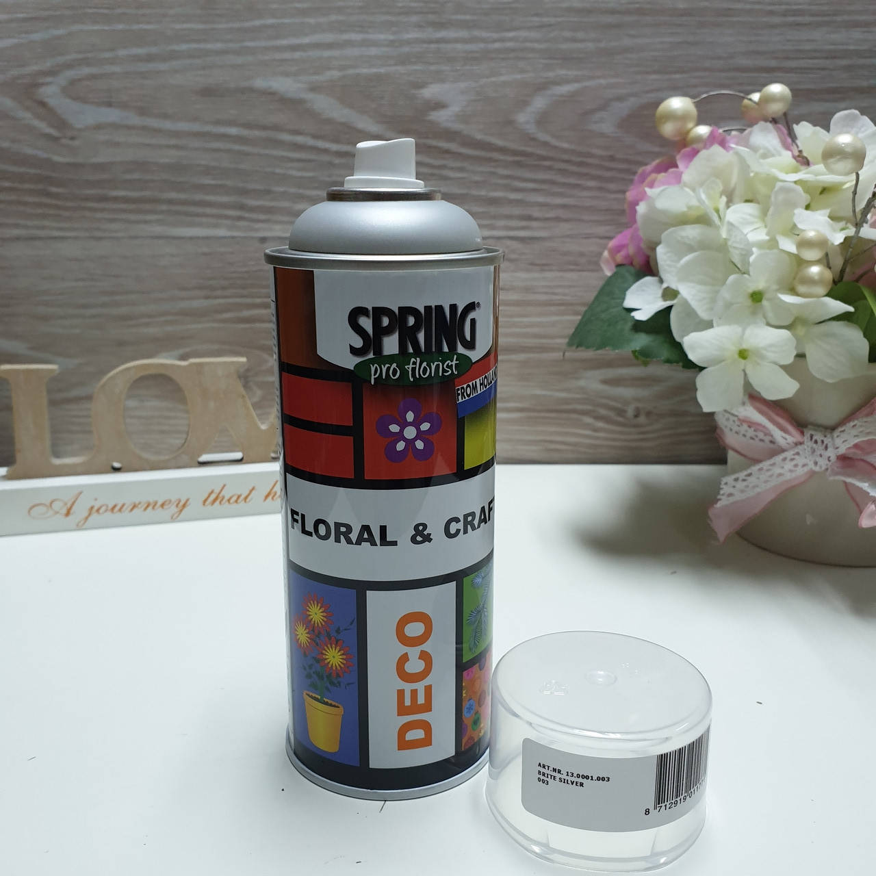

Краска для живых цветов в баллончике серебро BRITE SILVER 003