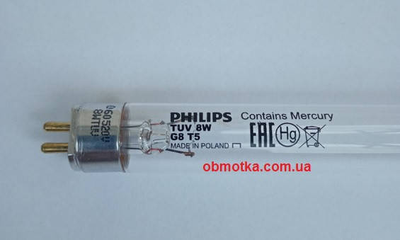 

Лампа бактерицидная PHILIPS TUV 8W T5 G5 (Польша)