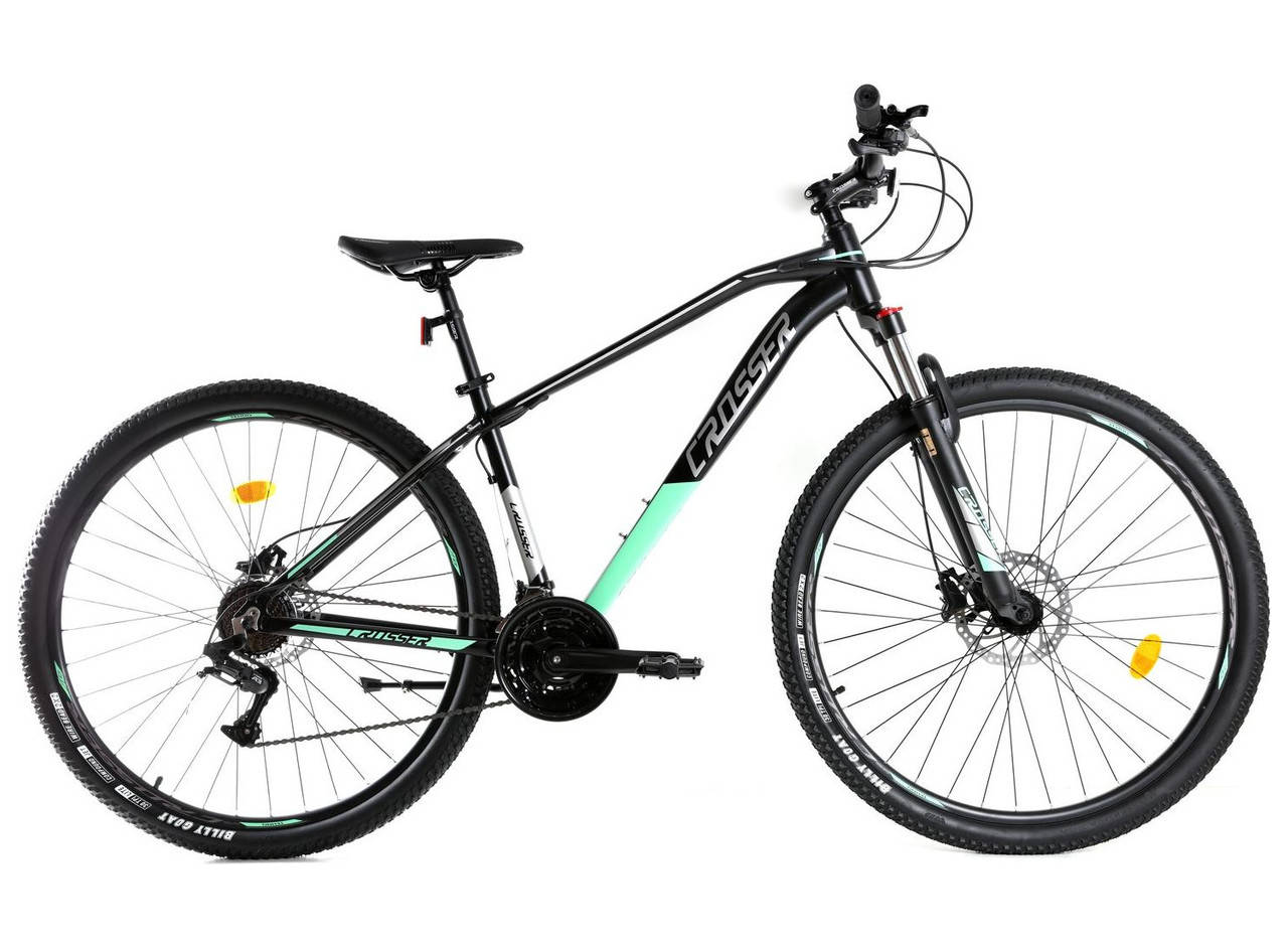 

Горный велосипед Crosser Jazz 29 дюймов размер рамы 19" зелёный
