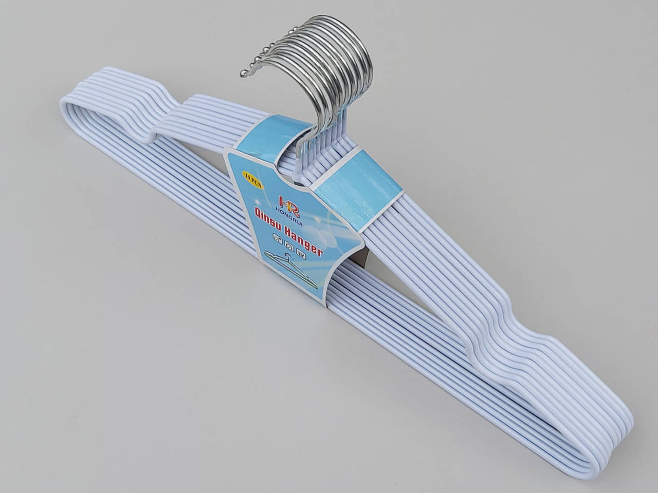 

Плечики вешалки металлический в силиконовом покрытии белого цвета, длина 40,5 см, в упаковке 10 штук, Белый