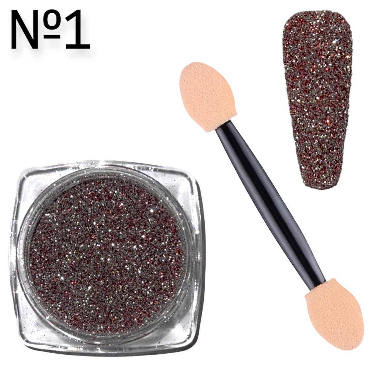 

Светоотражающая втирка (присыпка, блеск) Diamond Powder для дизайна ногтей №1
