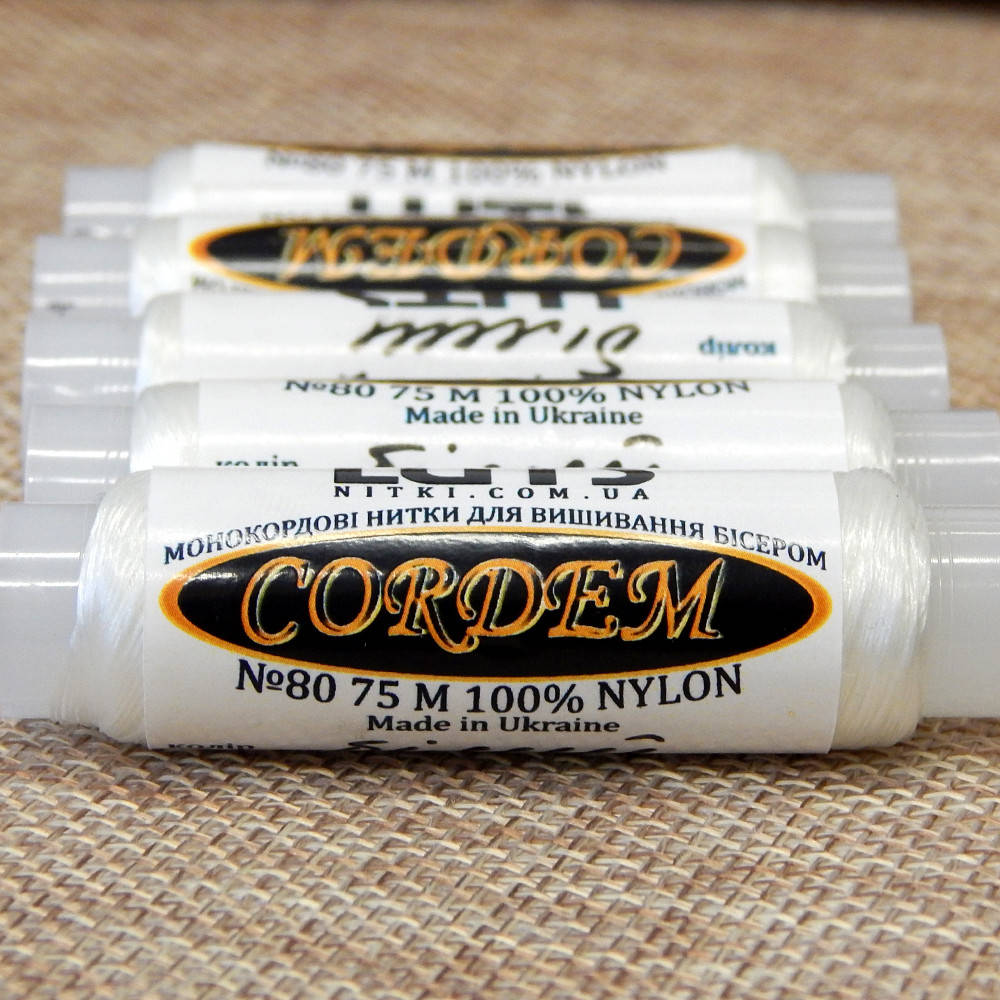 

Нитки бисерные Cordem №80, 75 м (Украина)