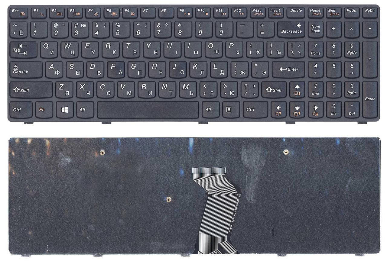 

Клавиатура для ноутбука Lenovo IdeaPad (G500, G700), Black, (Black Frame) RU, Черный